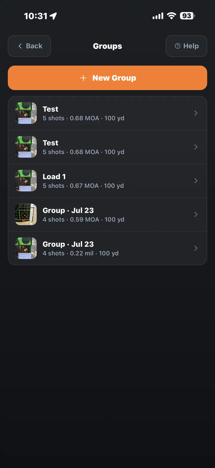 Group Analyzer, start by photographing the target